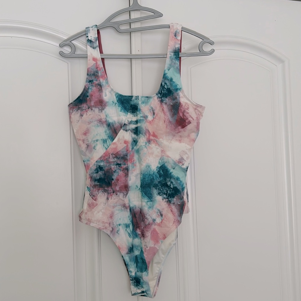 Aerin Rose One Piece Swimsuit - Watercolour Design - Ponk and Blue